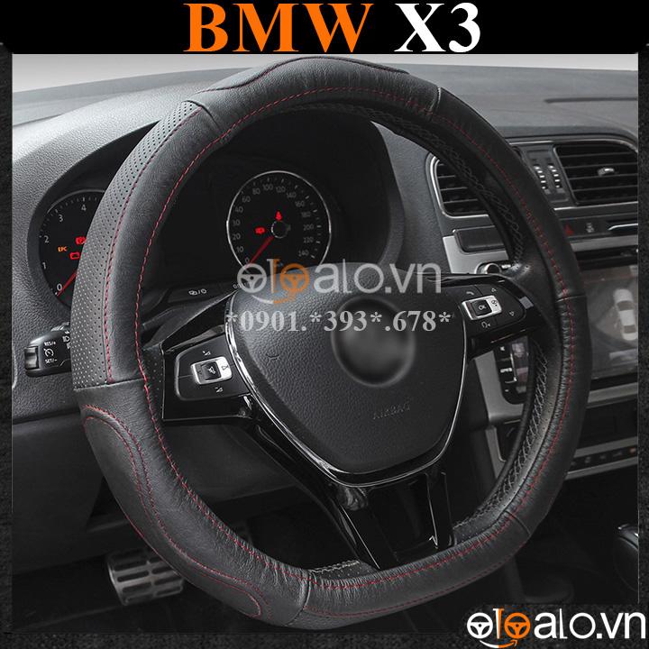 Bọc vô lăng D cut xe ô tô BMW X3 volang Dcut da cao cấp - OTOALO