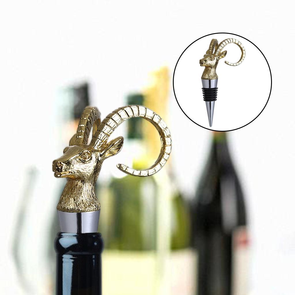 2 Pieces Animal Wine Bottle Stopper for Bar Beverage Champagne Bottle