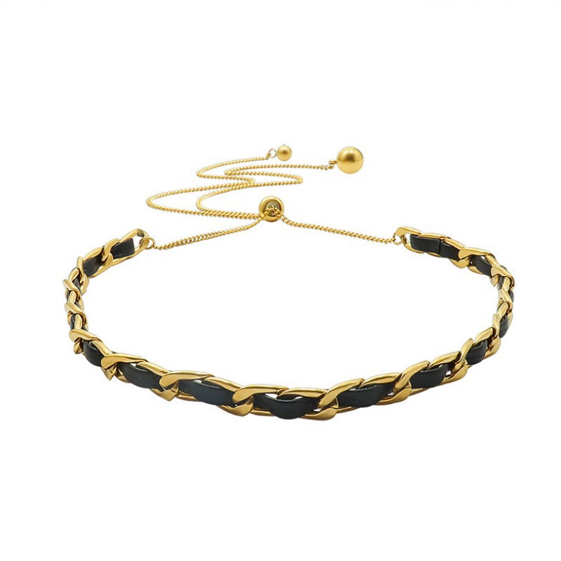 Dây Chuyền Choker Dây Rút Thép Titan Ko Rỉ TT 3606