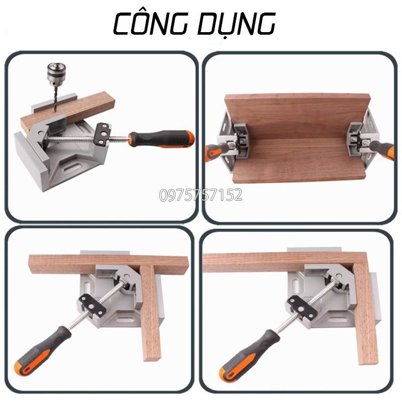Ê tô kẹp góc vuông 1 tay loại lớn, vam vuông góc 90 độ hợp kim nhôm cao cấp, tay cầm bọc nhựa 2 lớp chống trượt