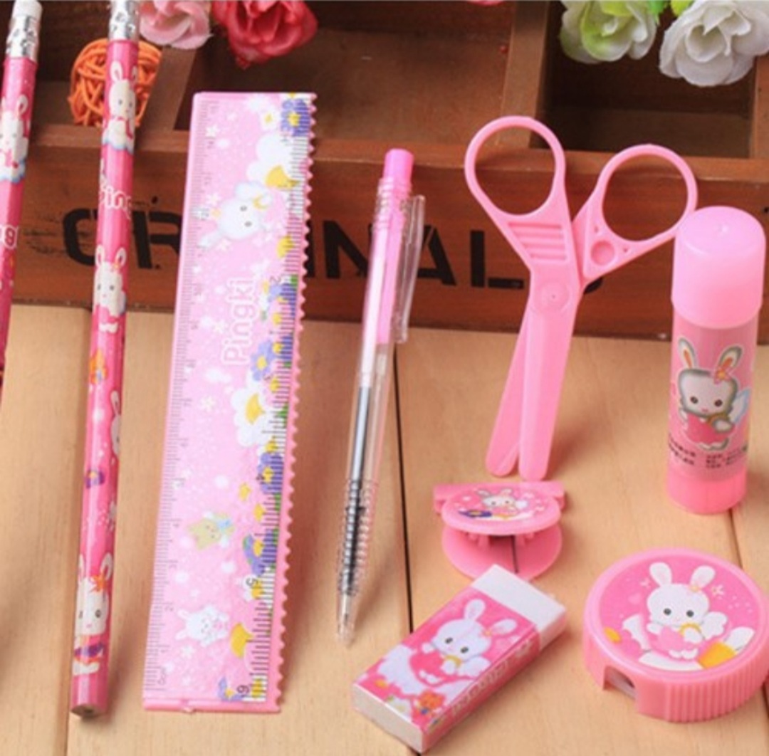Bộ đồ dùng học tập 9 món dễ thương cute cho bé dụng cụ học sinh quà tặng đẹp giá rẻ