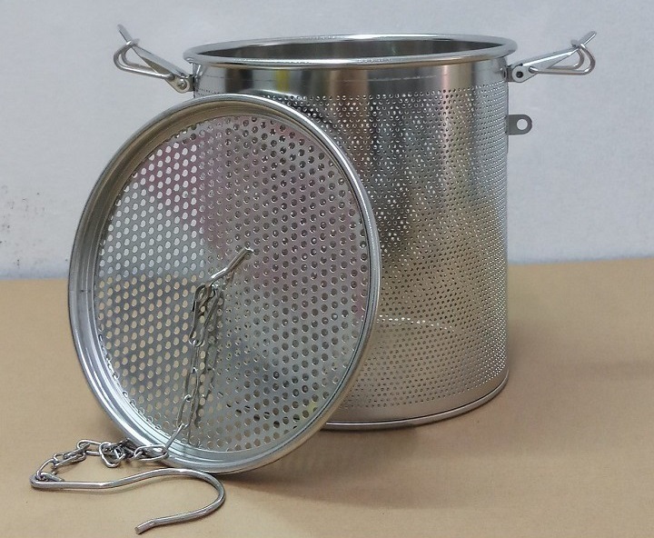 Giỏ lưới lọc trà, cafe, gia vị bằng Inox 304 chống gỉ có móc treo tiện dụng nhiều size