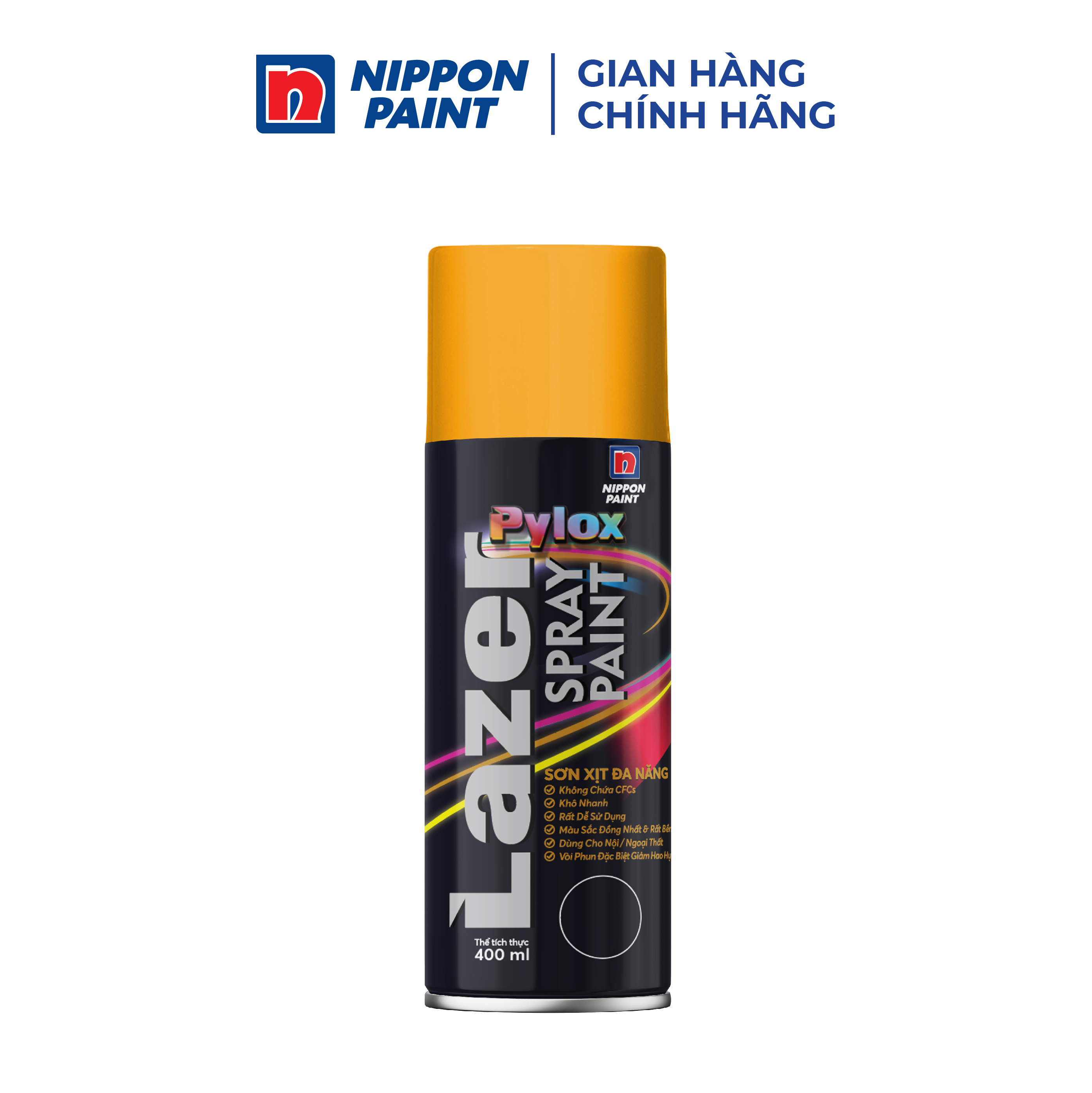 Sơn xịt đa năng trên các bề mặt NIPPON PYLOX LAZER (400ml)