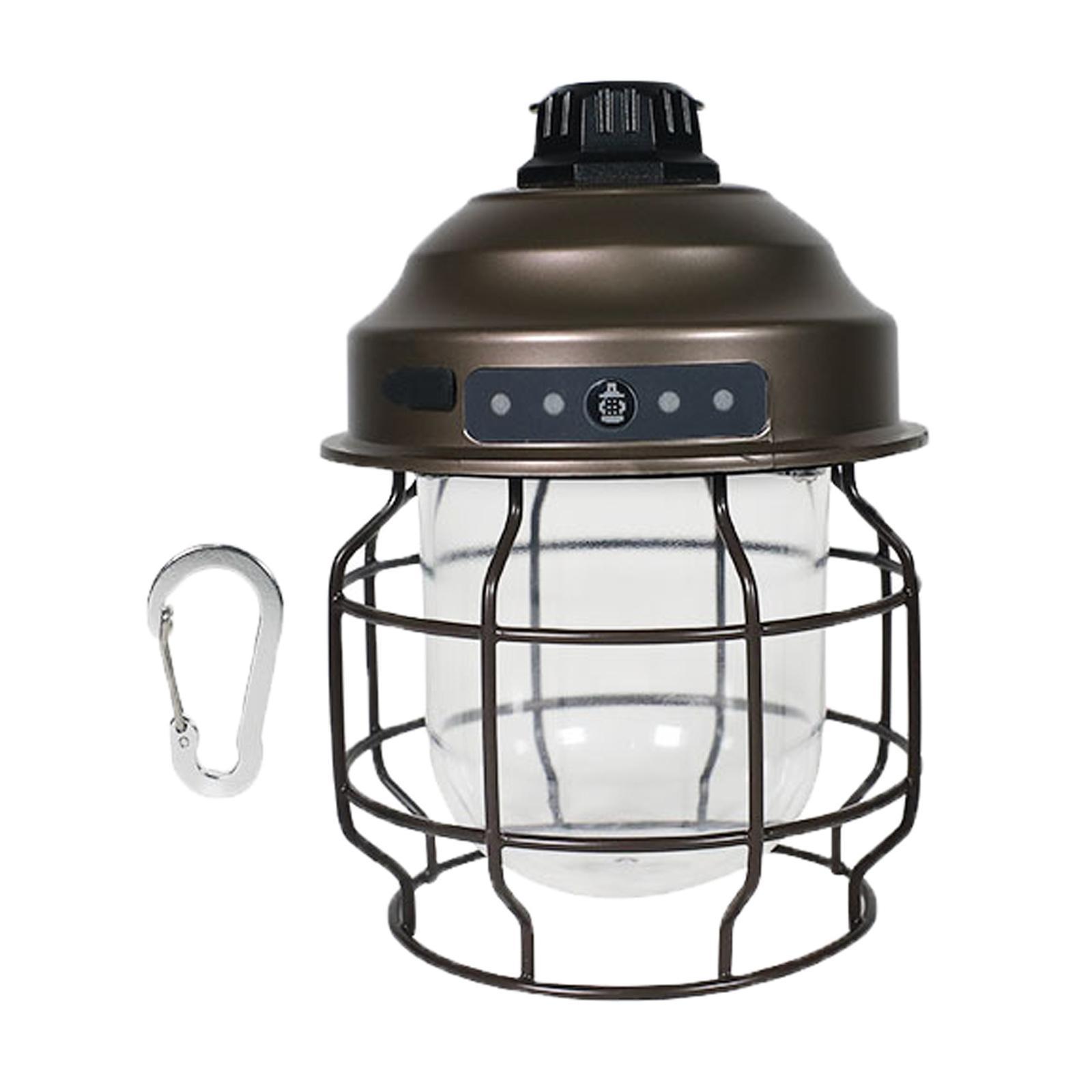 Camping Lantern LED Light Tent Lamp Rechargeable   Dimmable for Hiking - Copper