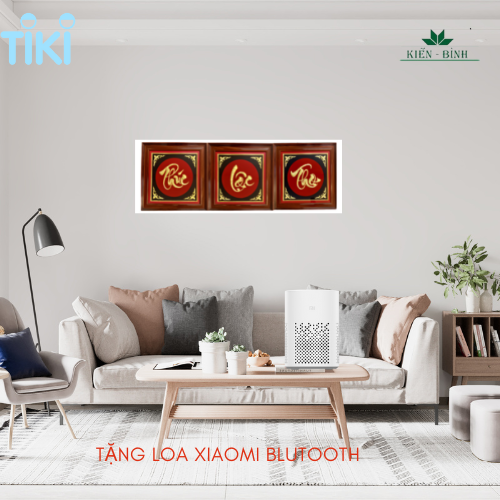 HCM- BỘ TRANH THƯ PHÁP CHỮ PHÚC LỘC THỌ DÁT VÀNG 24K