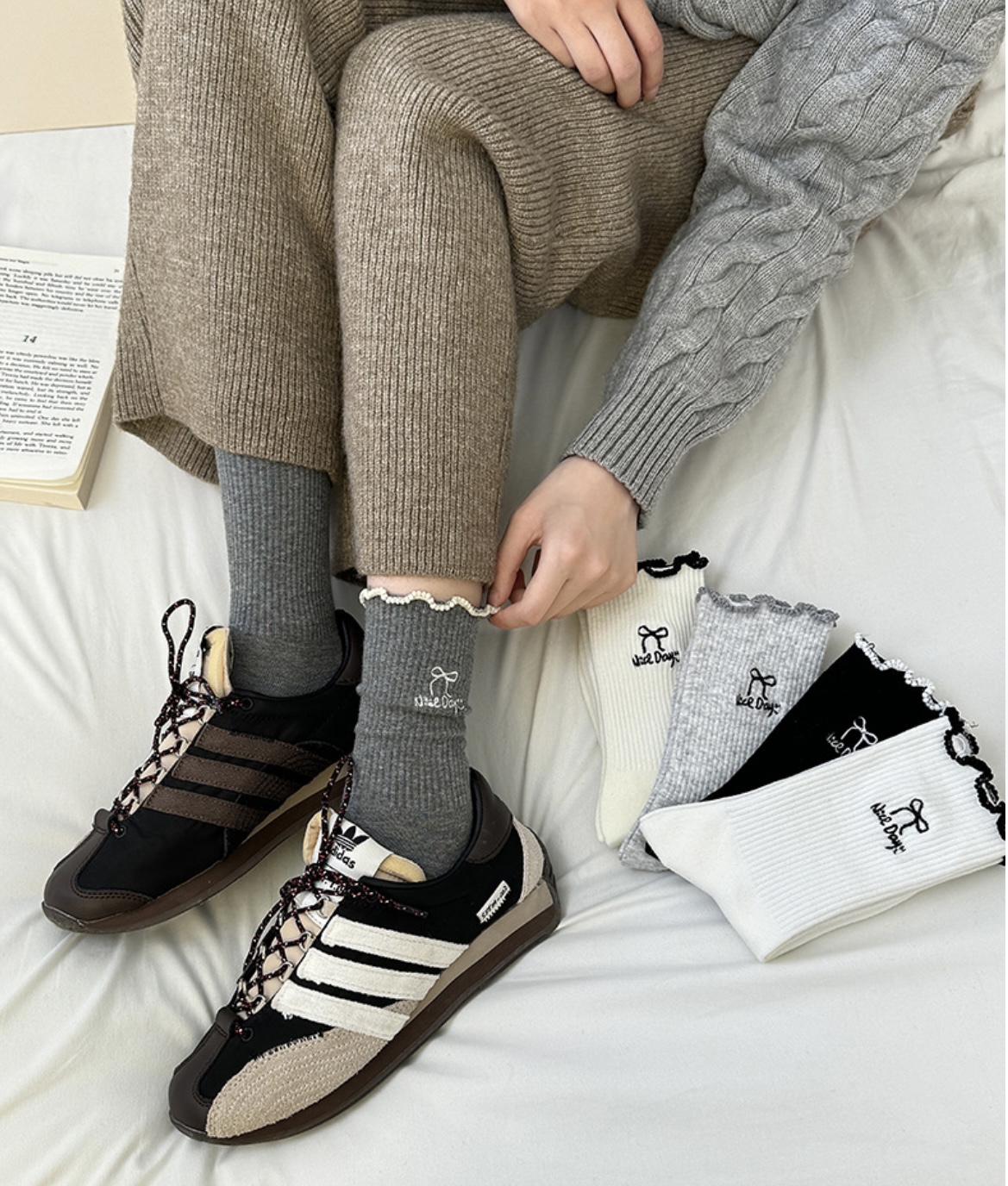 SET 5 ĐÔI TẤT VỚ NƠ NỮ DỄ THƯƠNG MÃ 54 DÀNH CHO NỮ