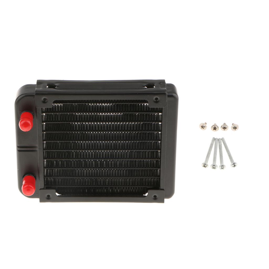 Aluminum Computer CPU 10 Pipes Water Cooling Radiator System 120mm