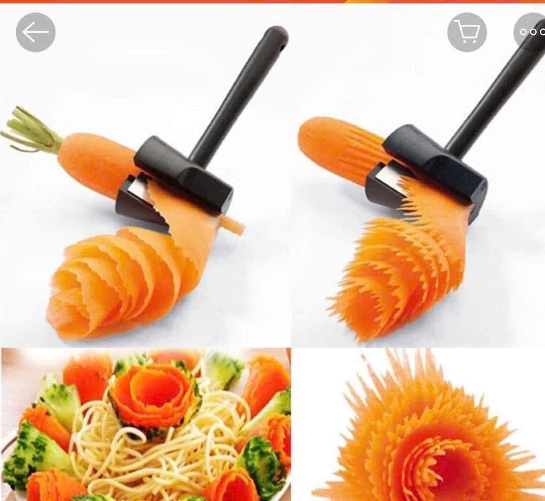 Dụng Cụ Tỉa Hoa Quả, Tỉa Cà Rốt - Nạo Xoáy Tạo Hình Hoa Rau Củ - Nạo Tỉa Tạo Hình Rau Củ