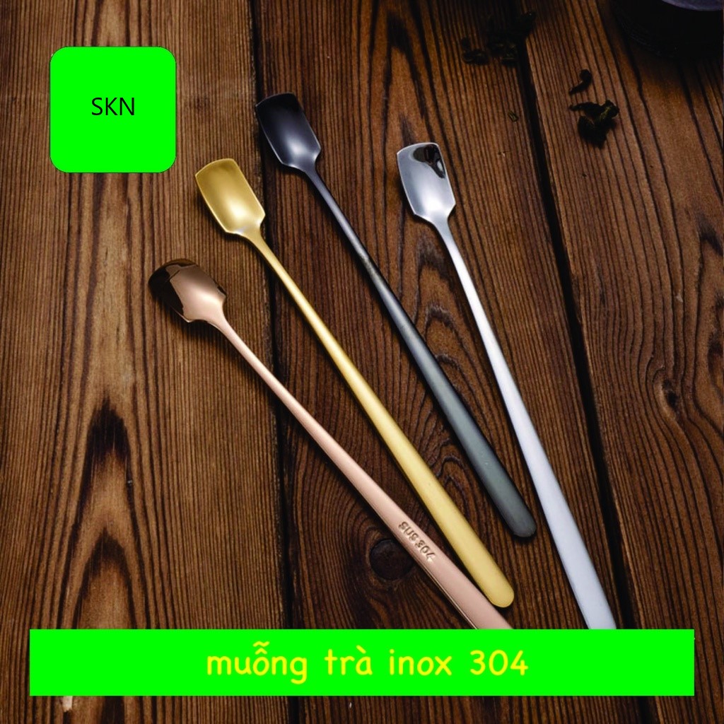 Muỗng inox 304 cao cấp chuyên pha trà, pha cafe