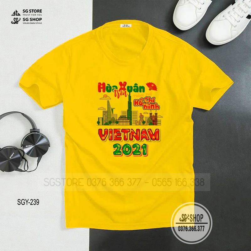 Áo thun Mùa xuân HCM - Màu vàng - Thun cotton dày dặn | SGSHOP