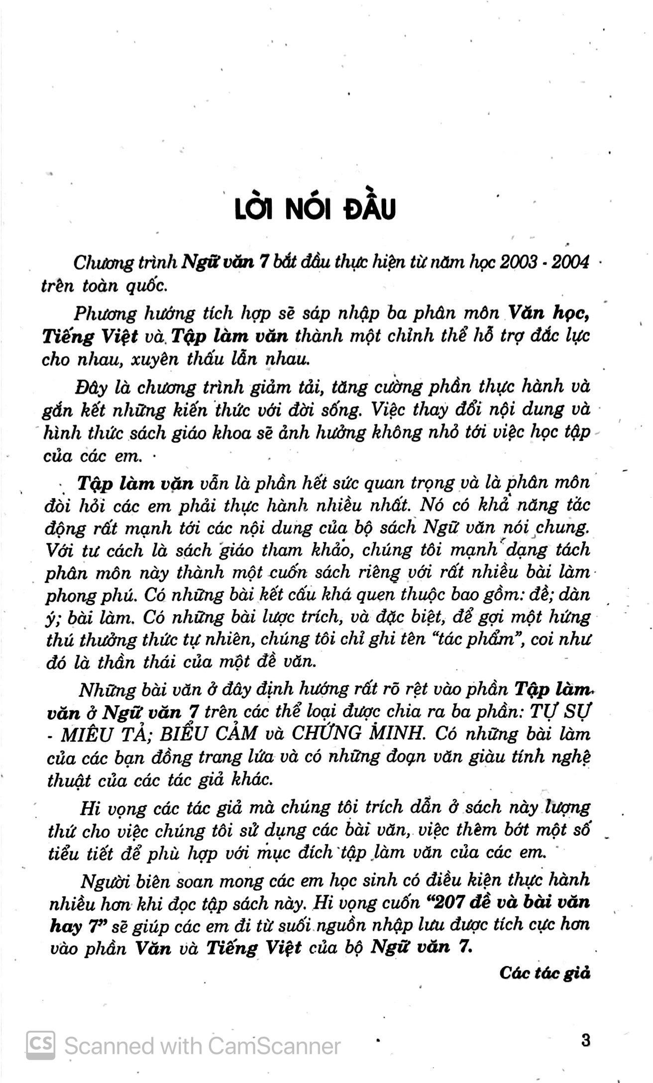 207 Đề Và Bài Văn Hay Lớp 7