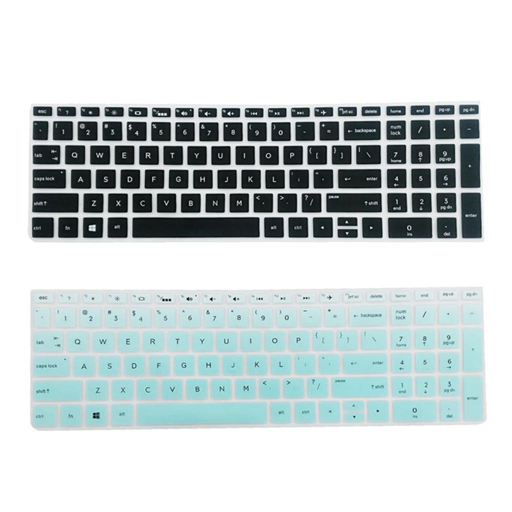 2pcs Silicone Notebook Keyboard Skin Cover for HP 15.6''BF Laptop