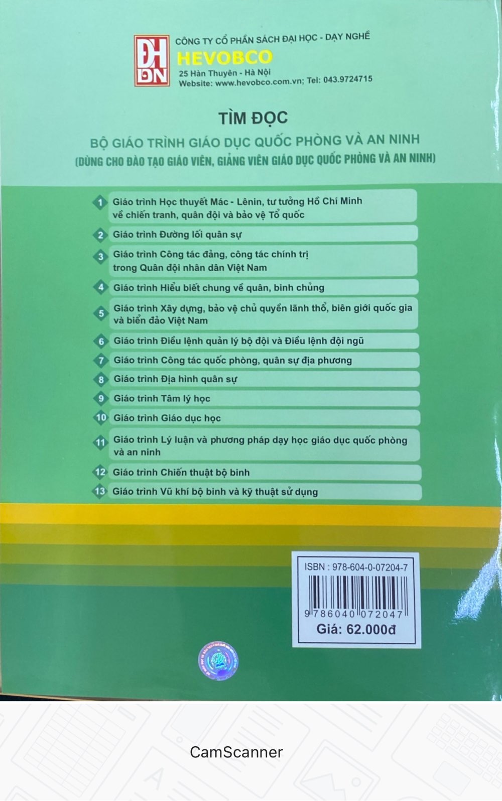 Giáo Trình Tâm Lý Học - Dùng cho Đào Tạo Giáo Viên, Giảng Viên Giáo Dục Quốc Phòng và An Ninh