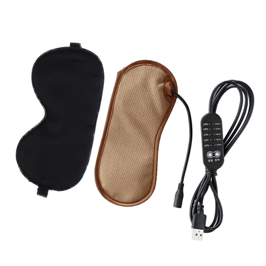 Electric Sleep Eye Mask USB Heating Steam Eye Cover Relax Travel Sleeping