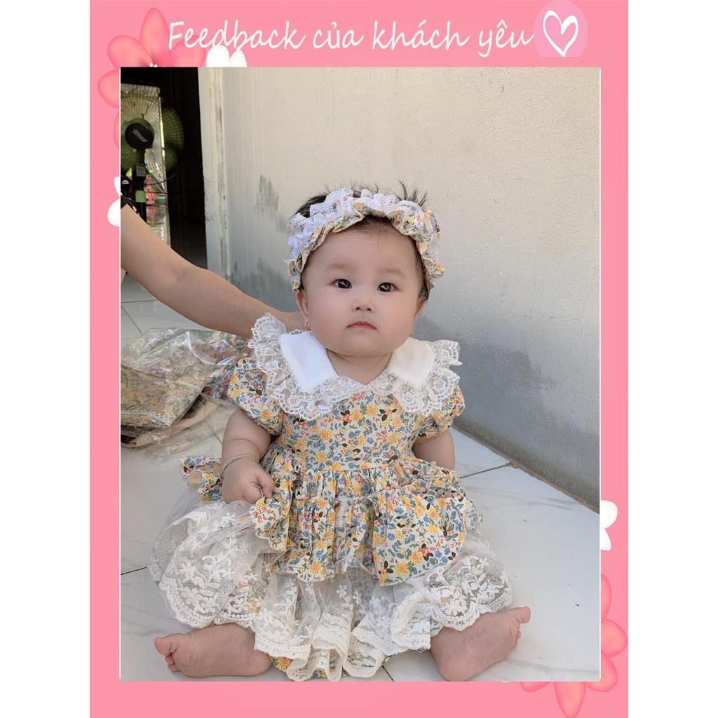 Váy bé gái công chúa Lolita + TẶNG TURBAN NHƯ Ý HOUSE’S - - LOLITA HOA VÀNG