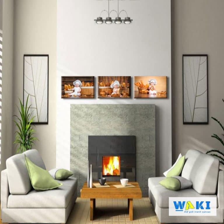 Bộ 3 tranh canvas gia đình – W58