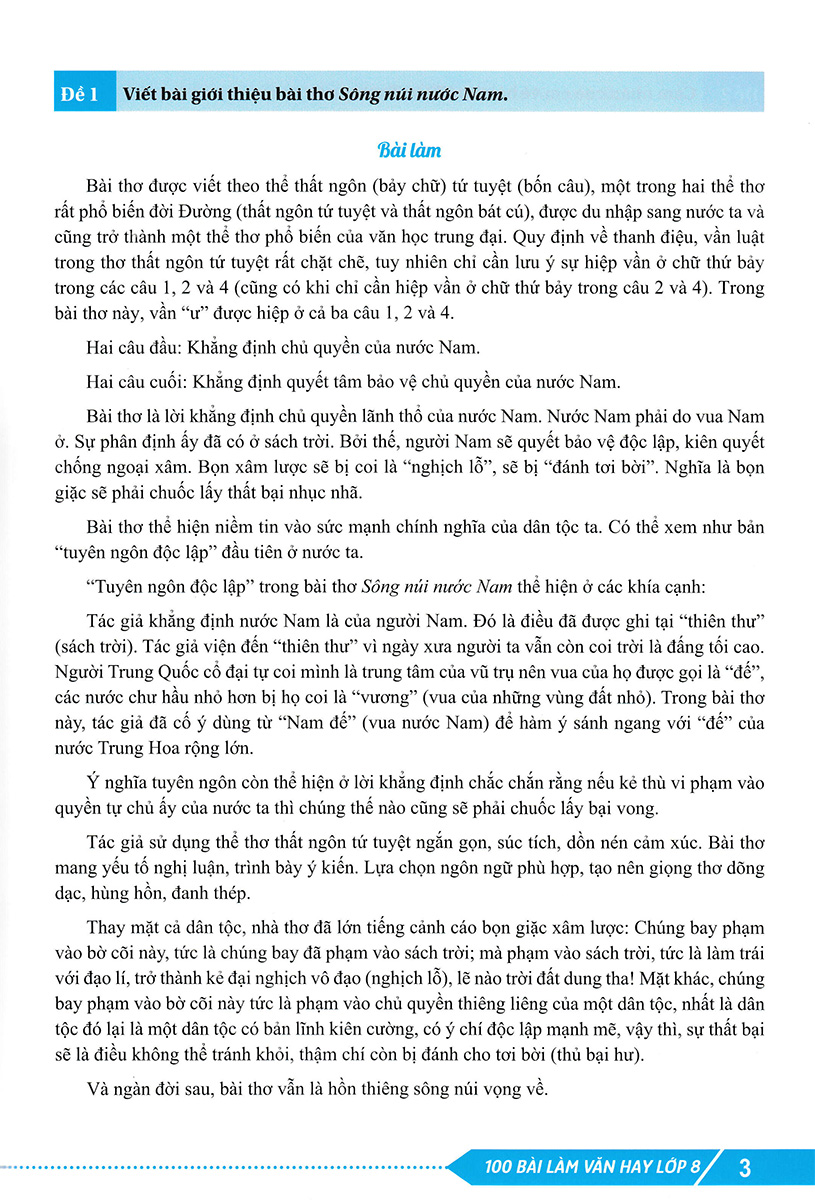 ND - 100 Bài Làm Văn Hay Lớp 8