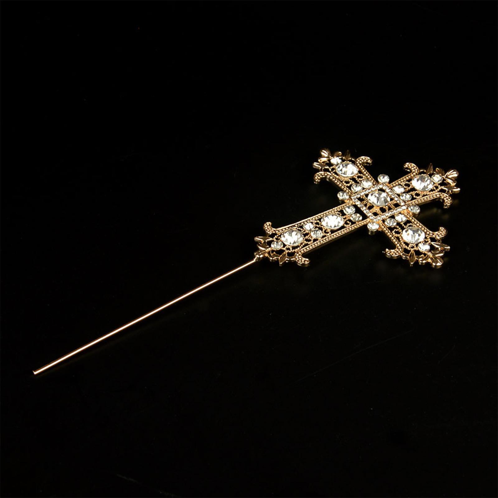 Cake Decoration Cross Cake Topper Rhinestone for Engagement Celebration Baby
