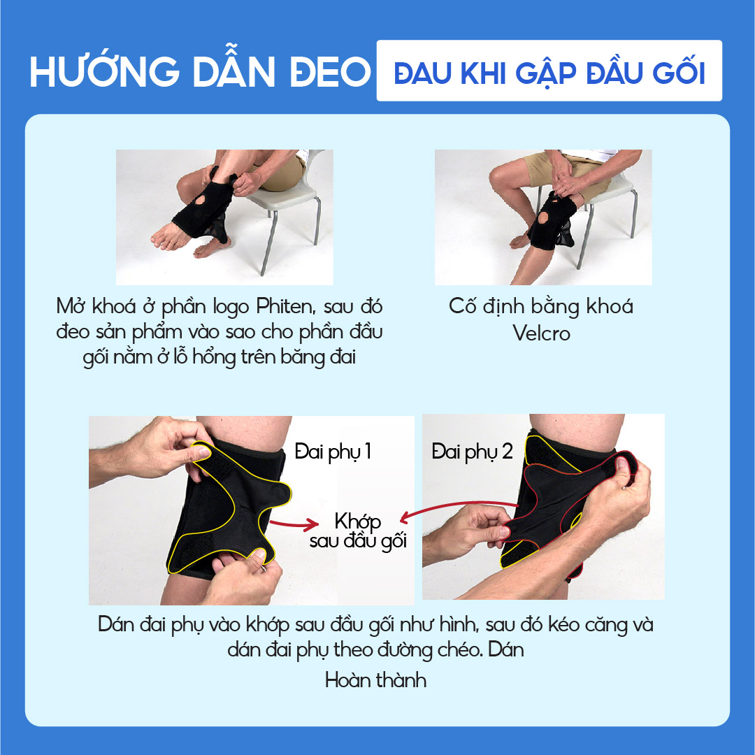 Đai Định Hình Đầu Gối Loại cứng Phiten Metax Supporter Knee Firm AP232003/AP232004/AP232005