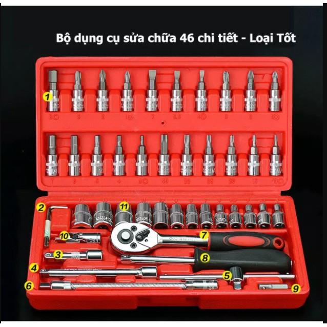 Bộ dụng cụ sửa chữa cơ khí 46 chi tiết - chất lượng cao