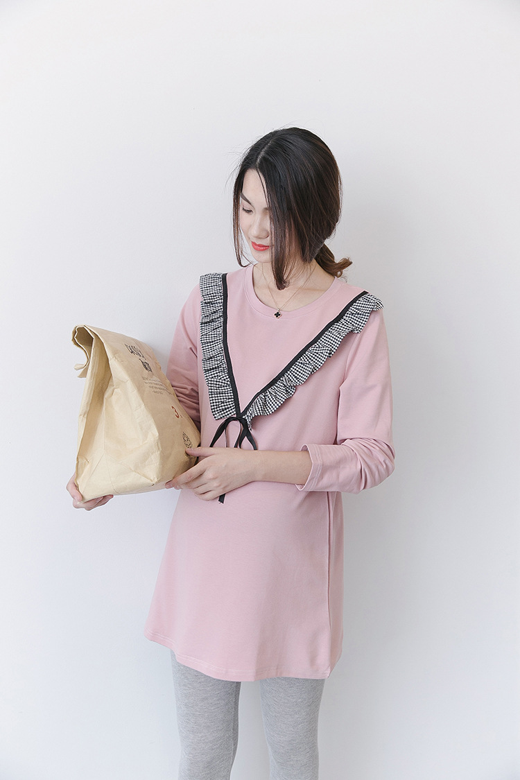 Áo bầu thu đông dáng dài thun cotton AB1197