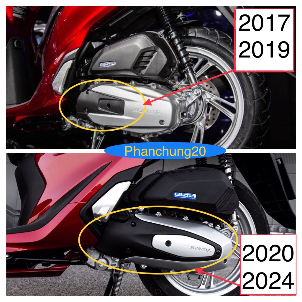 COMBO BỘ ỐP PHỤ KIỆN TRANG TRÍ DÙNG CHO XE SH 2017 2018 2019 CACBON