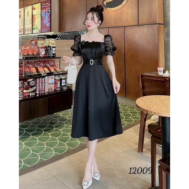 Đầm dự tiệc tay phồng mặc được trễ vai S.MLXL2XL