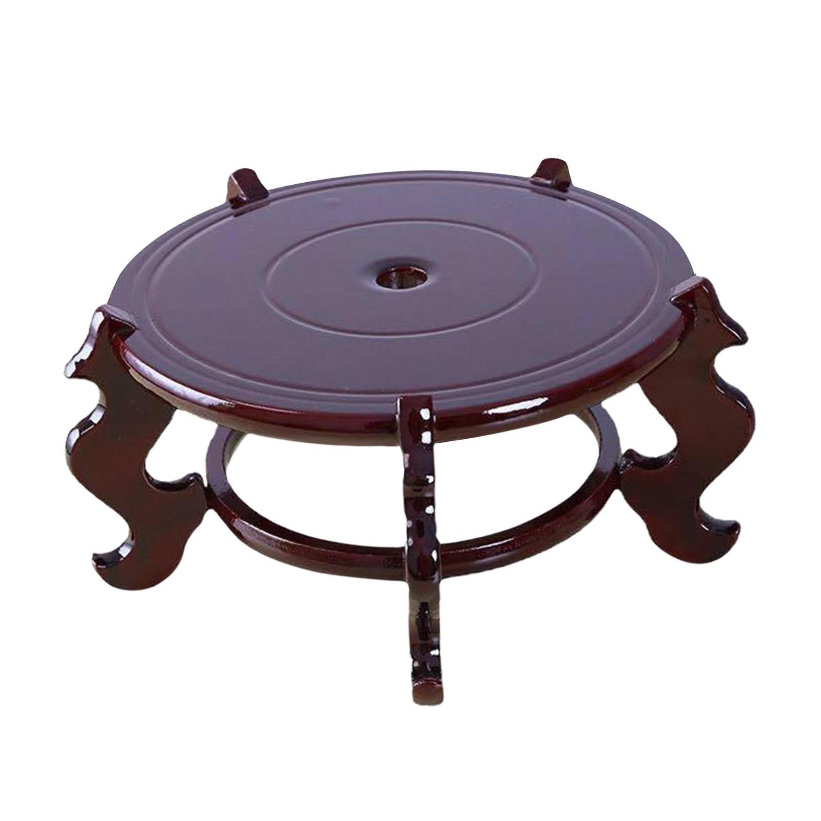 Vase Pot Planter Stand Wooden Potted Plant Stand for Office Indoor Courtyard