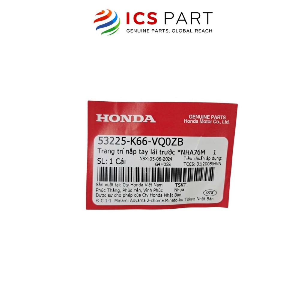 Nắp Trên Bàn Thờ (Trang Trí Nắp Tay Lái) HONDA Air Blade 125 2018-2019 Đen Sần (Đen Mờ) Nha76M 1 (Chữ U) (53225K66VQ0ZB)