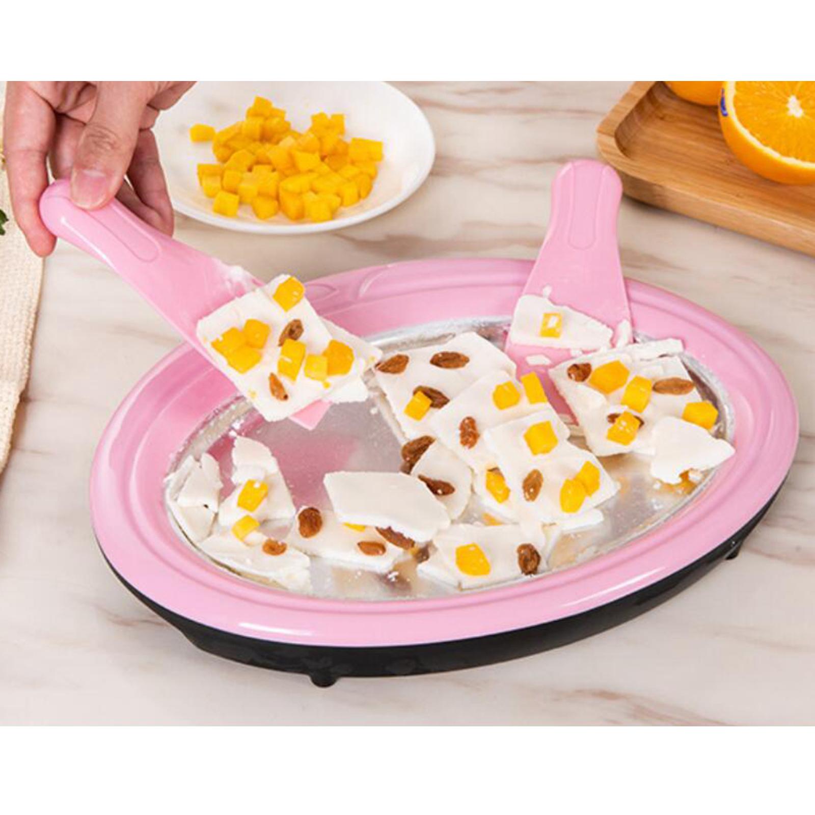 Rolled Ice Cream Maker with 2 Spatulas for Healthy Homemade Rolled Ice Cream