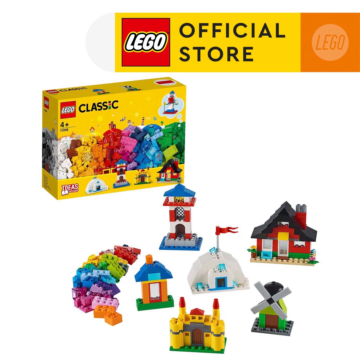 Mô Hình Lắp Ráp Lego Classic Gạch Sáng Tạo Nhà Cửa 11008 (270 chi tiết)