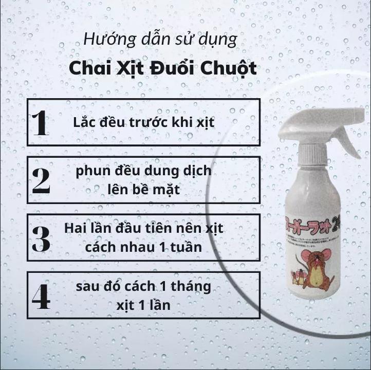 Chai Xịt Đuổi Chuột Hương Bạc Hà - Cho xe hơi và mọi nơi-Xua đuổi chuột hiệu quả,an toàn.