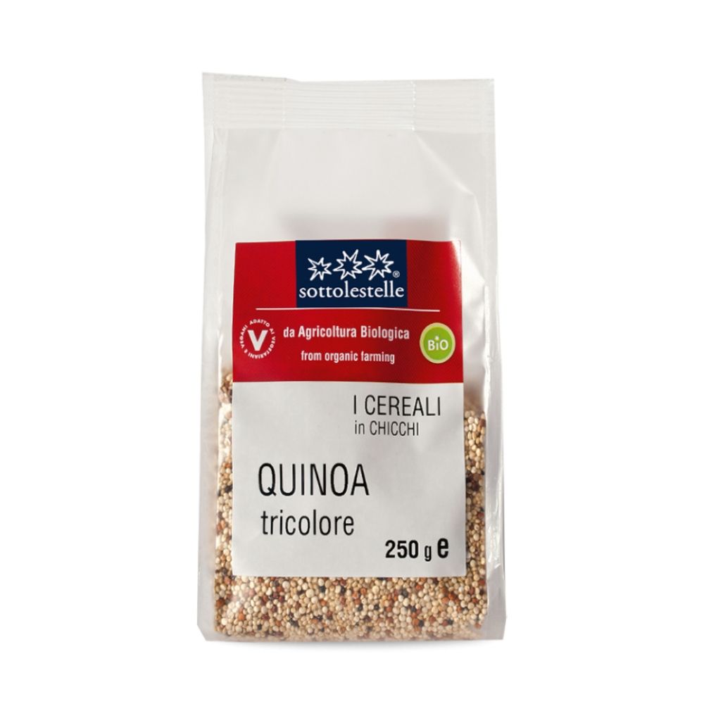 Hạt diêm mạch hỗn hợp ba màu hữu cơ Sottolestelle 250g Organic Quinoa Tricolor