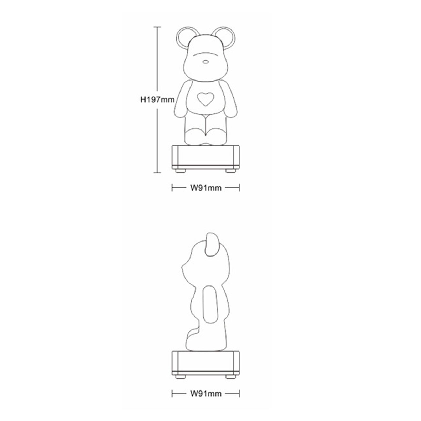 LED Night Light Lighting 3D Bear for Bathroom Kitchen Hallway