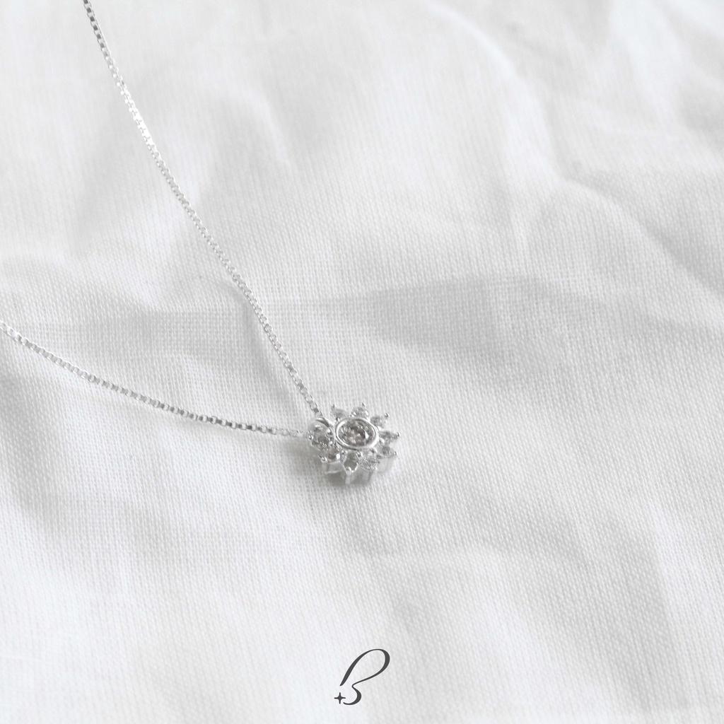 Vòng cổ bạc Bling it hoa nhỏ đính đá BIVC131