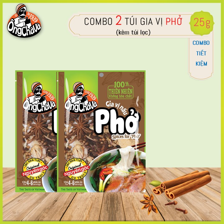 Combo 2 Túi Gia Vị Phở Ông Chà Và - Kèm túi lọc