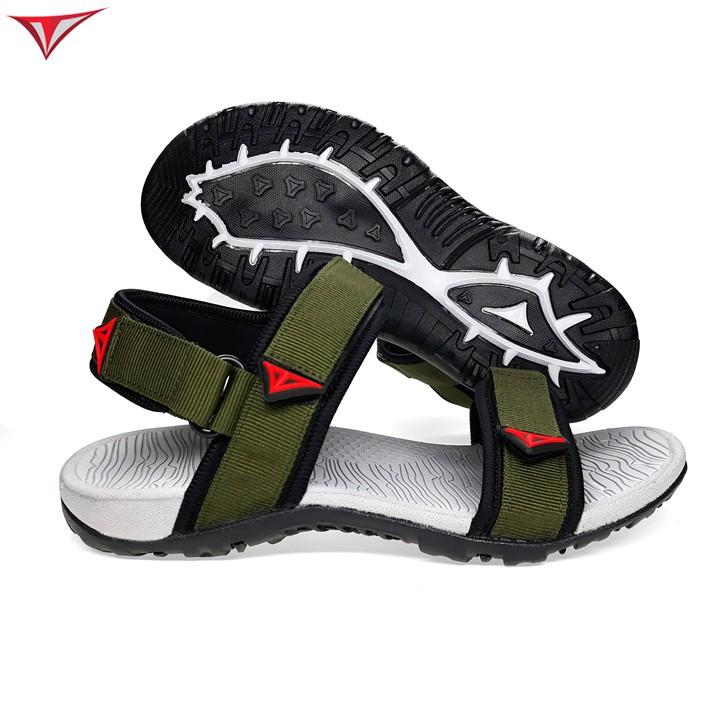 Giày Sandal Nam Nữ Việt Thủy Hai Quai Ngang Xanh Rêu - VT016