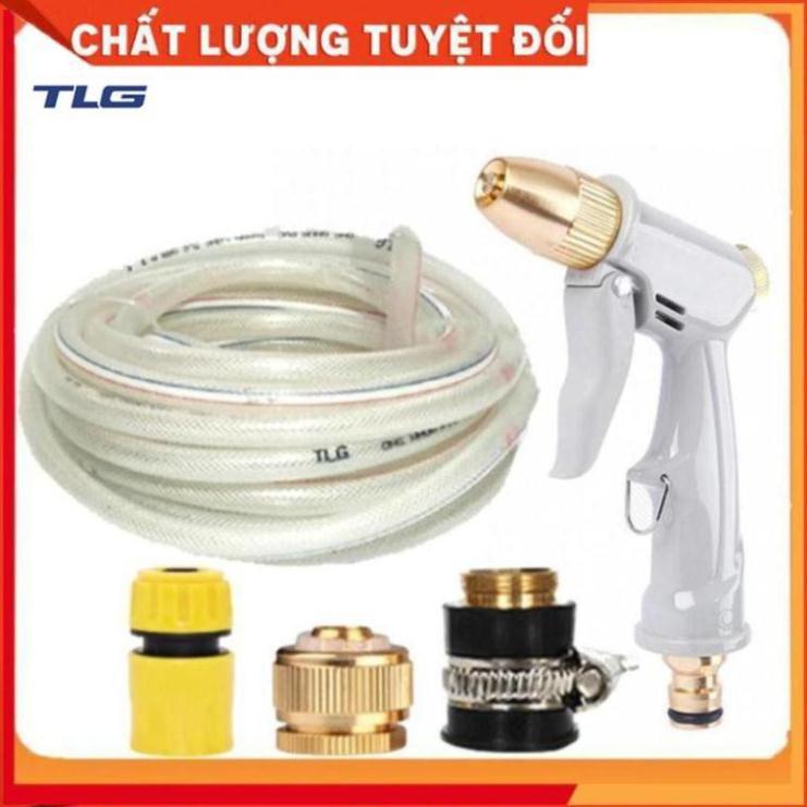 Bộ dây vòi xịt nước tưới cây rửa xe,tăng áp 3 lần, loại 7-10m 206846