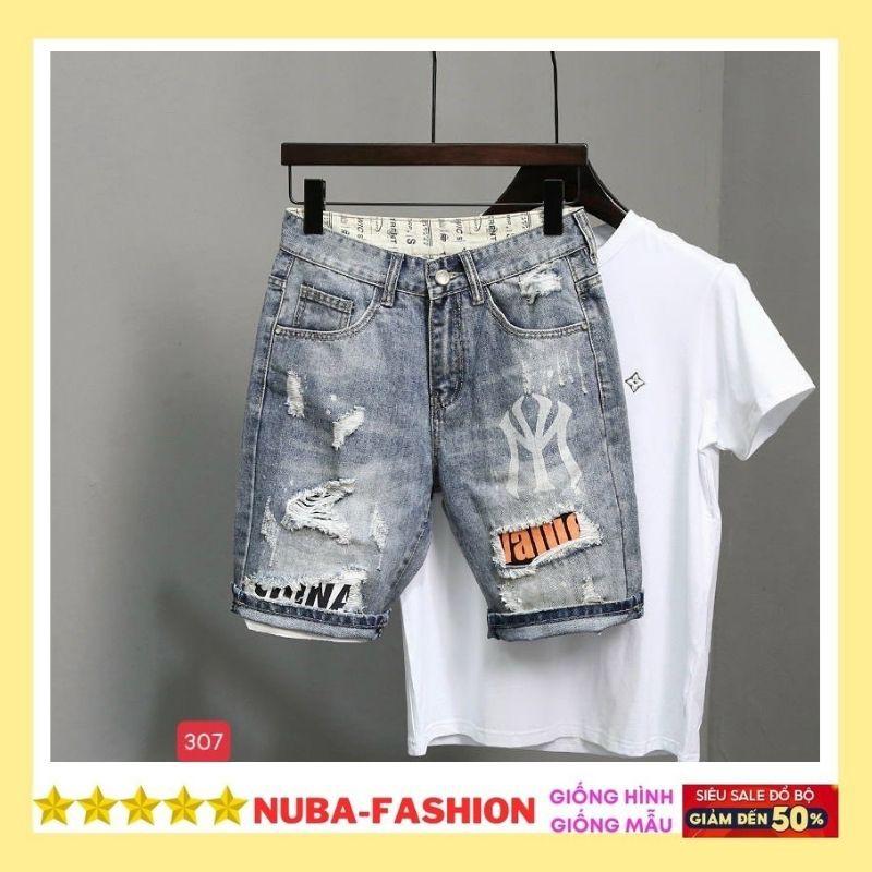 Quần short jean nam chất bò,cá tính trẻ trung, NUBA 307