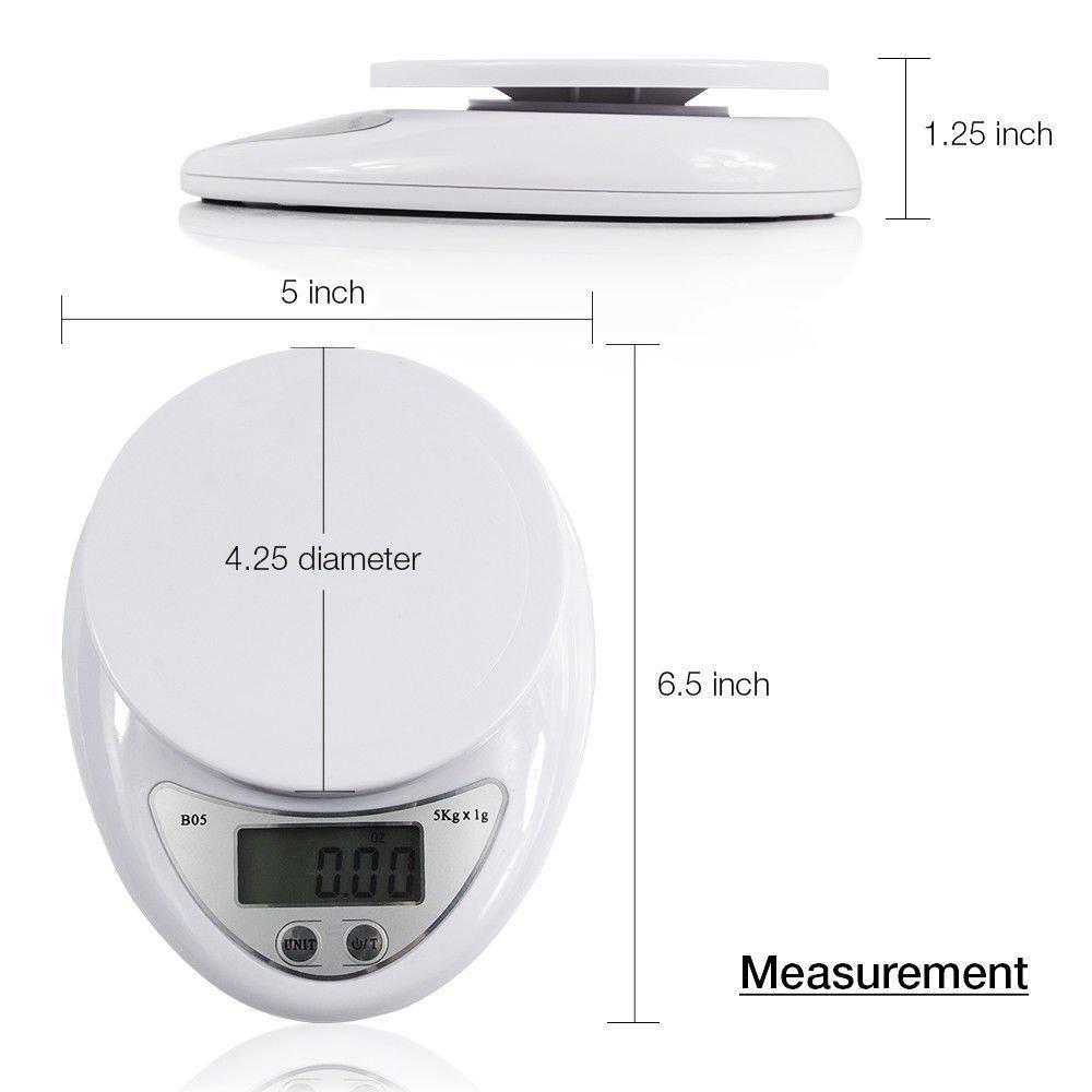 Cân Điện Tử Nhà Bếp Mini Electronic Kitchen Scale B05 Cân Thực Phẩm 5Kg – 1G Kèm Pin