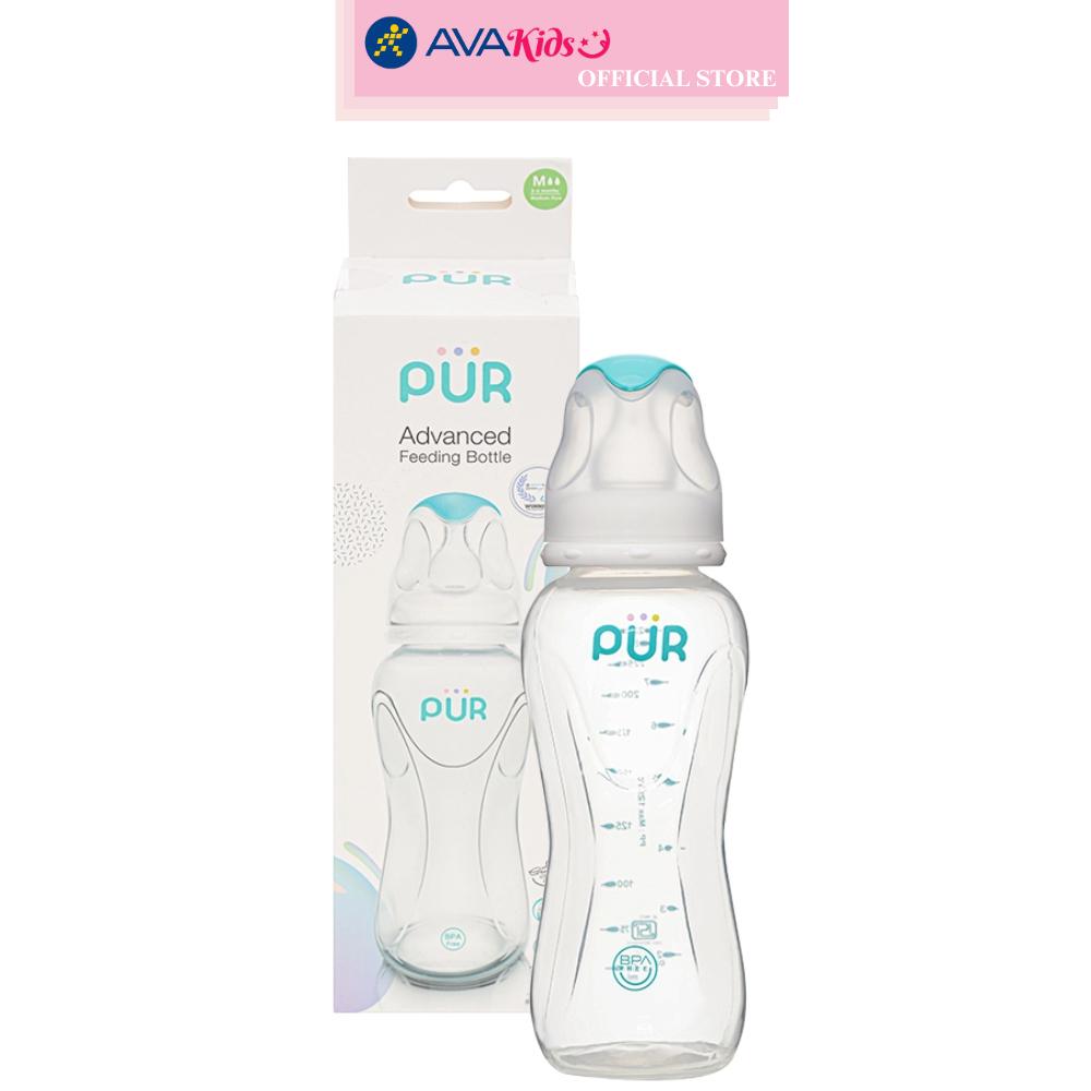 Bình sữa nhựa PP Pur Comfort Feeder 1603 cổ hẹp 250 ml (từ 6 tháng)