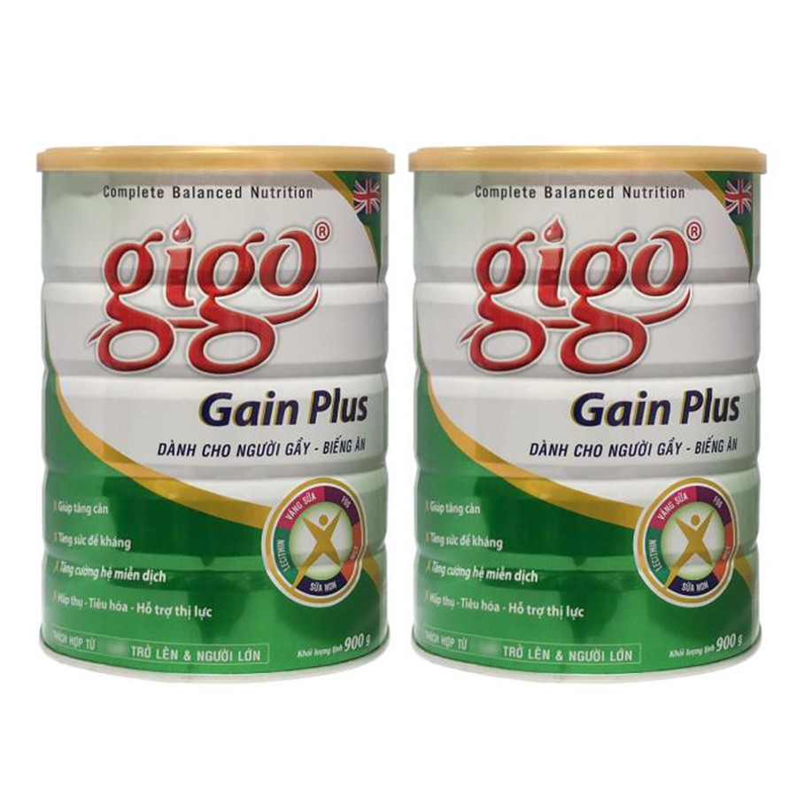 Sữa Bột Gigo Gain Plus 900g combo 2 hộp