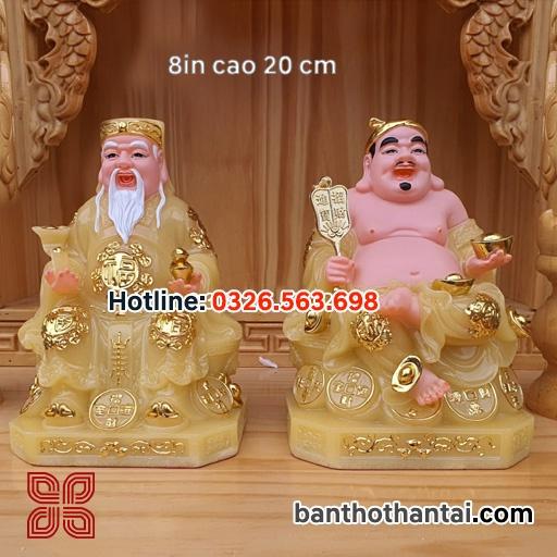 Tượng Thần Tài Thổ Địa bột đá vàng