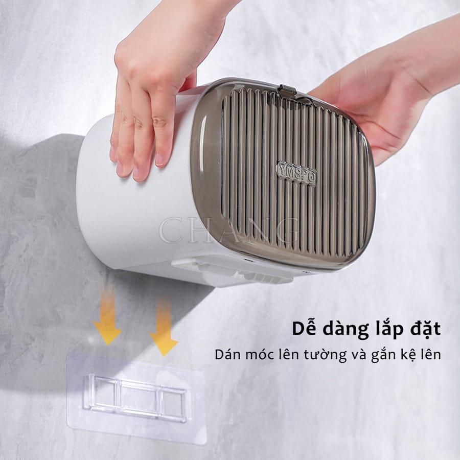 Hộp Đựng Khăn Giấy Dán Tường Trong Suốt Chống Thấm Nước, Hộp Đựng Giấy Vệ Sinh Có Nắp Đậy Để Đồ Đa Năng