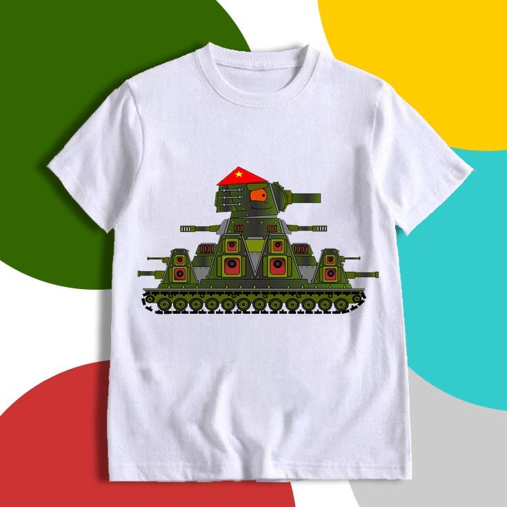 BST Mẫu áo thun in hình xe tăng đẹp - In áo hoạt hình đại chiến xe tang - món quà ý nghĩa cho bé