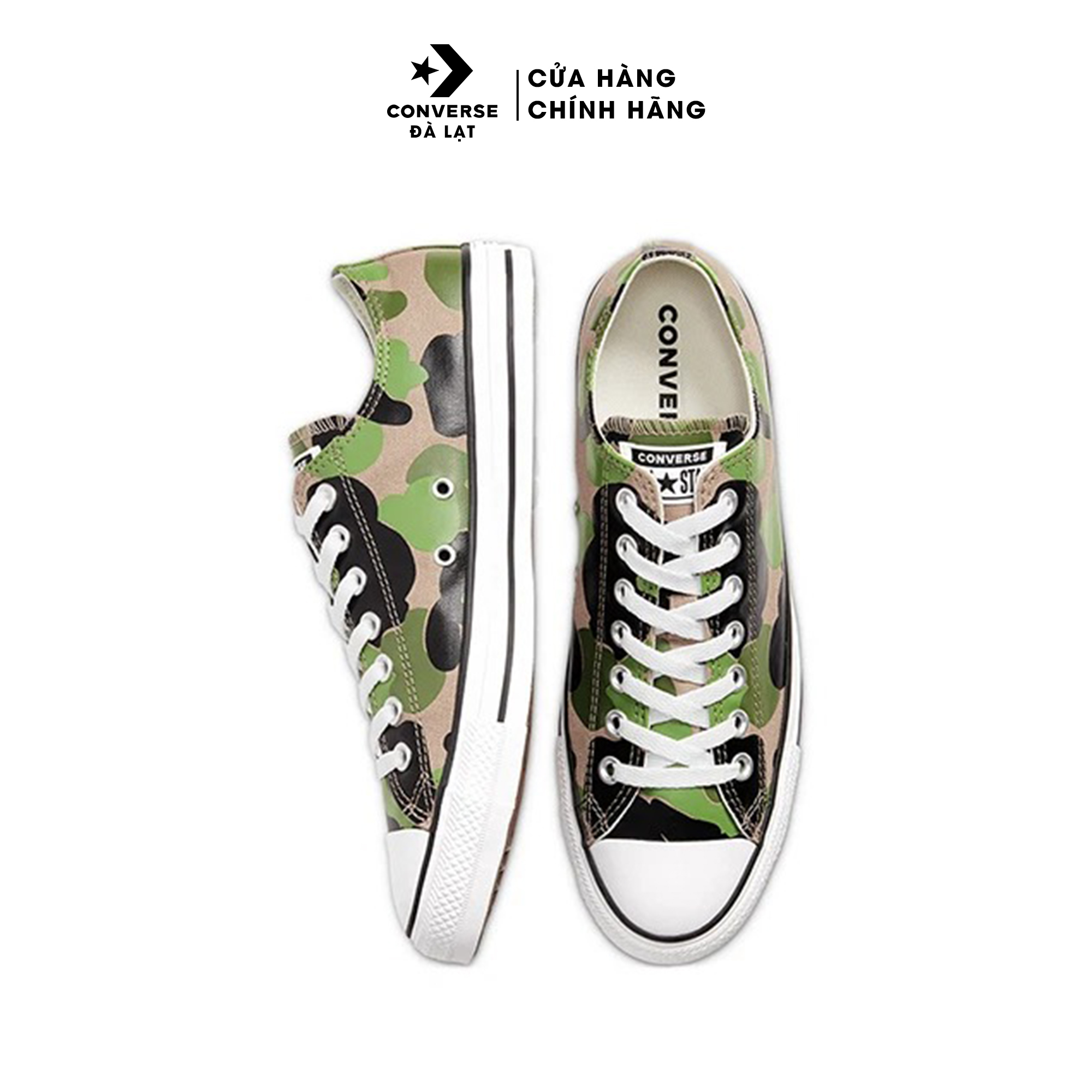 Giày sneakers đi học thấp cổ chính hãng Chuck Taylor All Star Archival Print Camo - 166715C