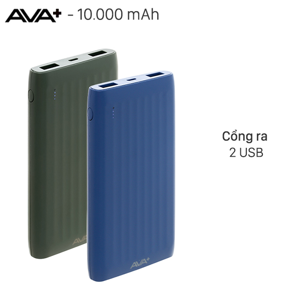 Pin sạc dự phòng Polymer 10000mAh AVA DS006 - Hàng chính hãng