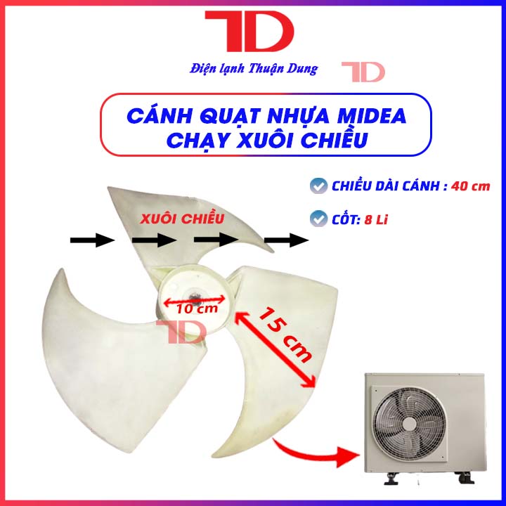 Cánh quạt dành cho dàn nóng Media xuôi, ngược chiều - Điện Lạnh Thuận Dung