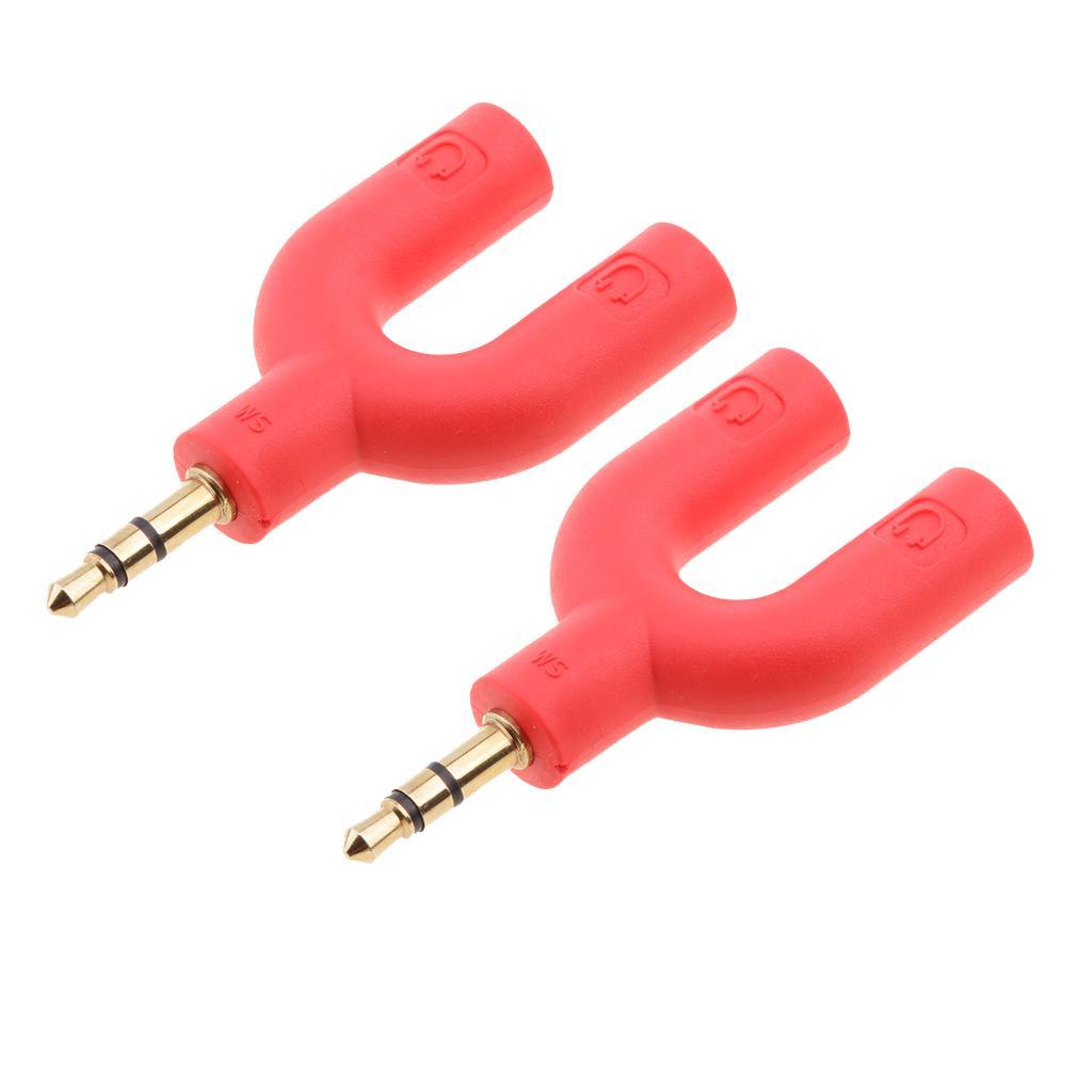 Audio Splitter , 3.5mm Male to 2 Female Socket Adapter, Stereo Cable