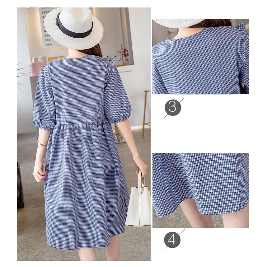 VÁY CARO CỔ TIM TAY BO